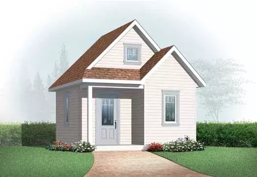 Traditional house plans 5-1170 - front exterior, 352 sq ft, 0 bed, 0 bath house plans | Monster House Plans