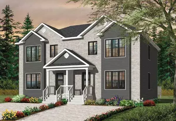 Traditional house plans 5-1174 - front exterior, 3,570 sq ft, 6 bed, 2 bath house plans | Monster House Plans