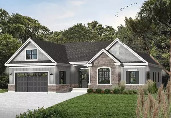 Traditional house plans 5-1189 - front exterior, 1,780 sq ft, 3 bed, 2 bath house plans | Monster House Plans