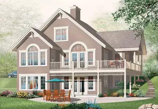 Traditional house plans 5-1210 - front exterior, 2,920 sq ft, 5 bed, 3 bath house plans | Monster House Plans