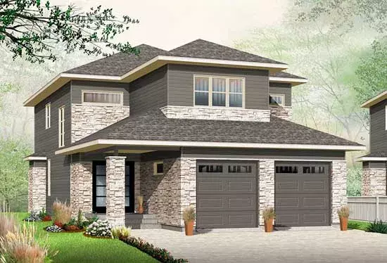 Traditional house plans 5-1247 - front exterior, 2,288 sq ft, 3 bed, 2 bath house plans | Monster House Plans