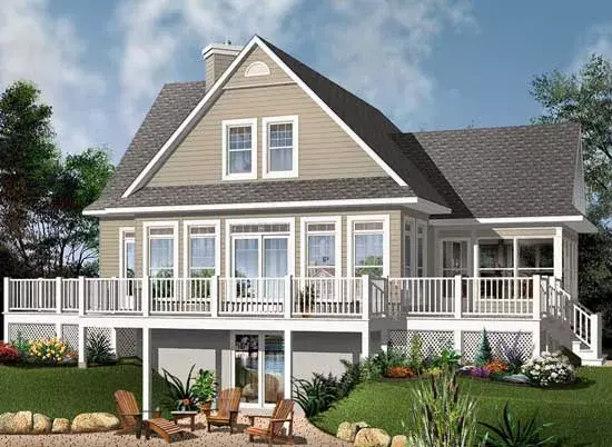 Country house plans 5-1292 - front exterior, 2,416 sq ft, 4 bed, 3 bath house plans | Monster House Plans