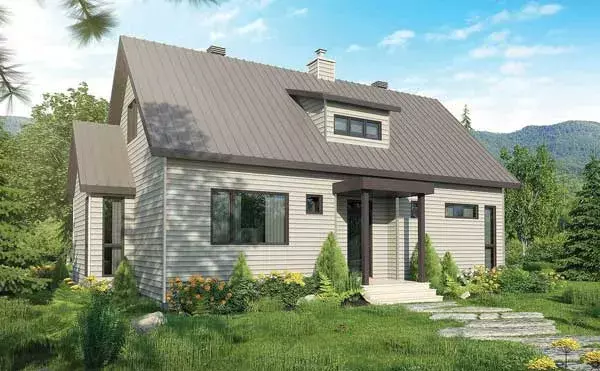 Bungalow house plans 5-1298 - front exterior, 1,587 sq ft, 3 bed, 2 bath house plans | Monster House Plans