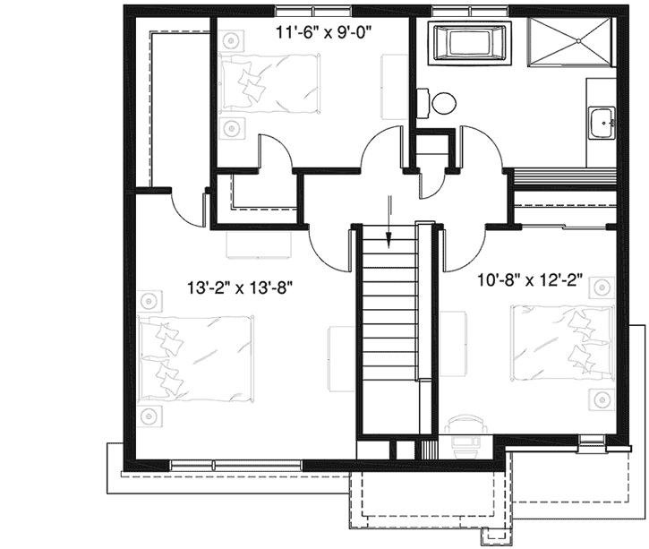 Upper/Second Floor Plan:5-1332
