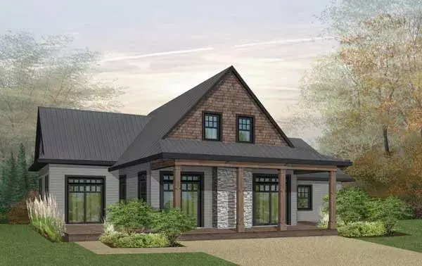 Country house plans 5-1352 - front exterior, 2,221 sq ft, 3 bed, 2 bath house plans | Monster House Plans