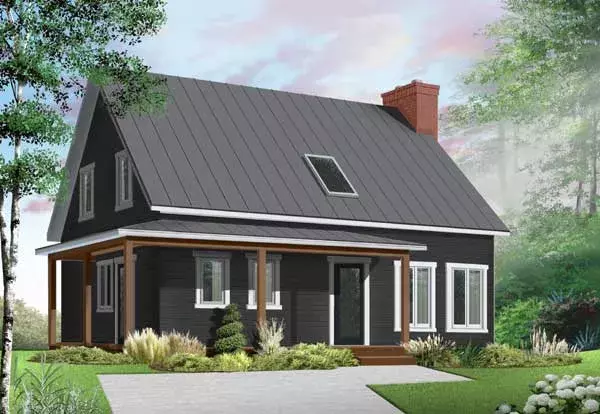 Country house plans 5-1353 - front exterior, 1,775 sq ft, 3 bed, 1 bath house plans | Monster House Plans