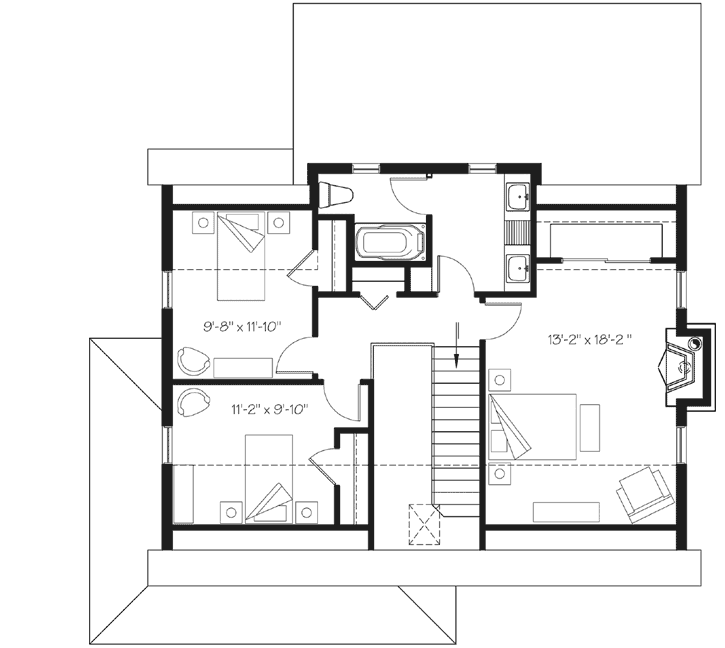Upper/Second Floor Plan:5-1353