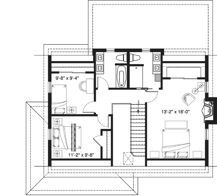 Upper/Second Floor Plan:5-1356