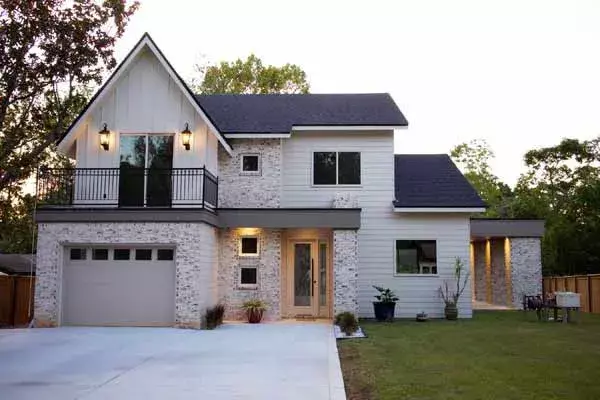 Modern house plans 5-1377 - front exterior, 1,944 sq ft, 4 bed, 2 bath house plans | Monster House Plans