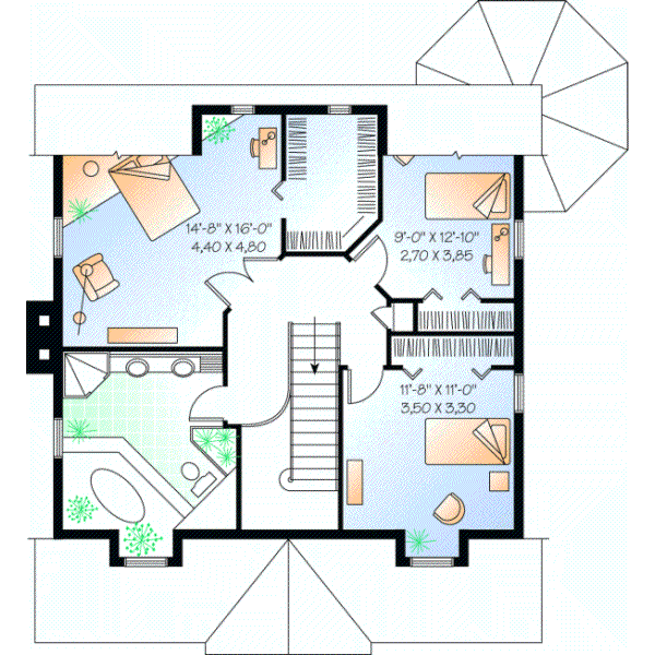 Upper/Second Floor Plan:5-257