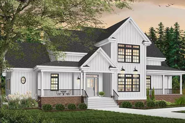 Country house plans 5-279 - front exterior, 2,889 sq ft, 4 bed, 3 bath house plans | Monster House Plans