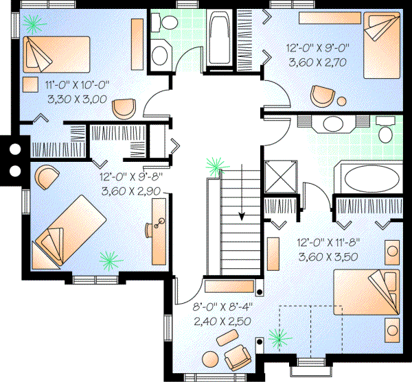Upper/Second Floor Plan:5-300
