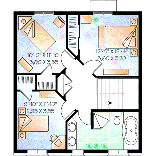 Upper/Second Floor Plan:5-356