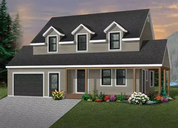Country house plans 5-390 - front exterior, 1,751 sq ft, 3 bed, 1 bath house plans | Monster House Plans