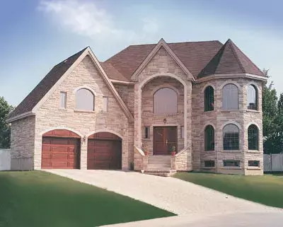European house plans 5-416 - front exterior, 3,078 sq ft, 4 bed, 2 bath house plans | Monster House Plans