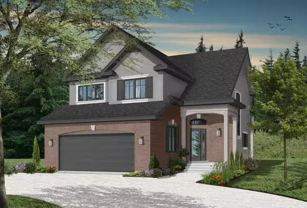 Traditional house plans 5-438 - front exterior, 2,005 sq ft, 3 bed, 2 bath house plans | Monster House Plans