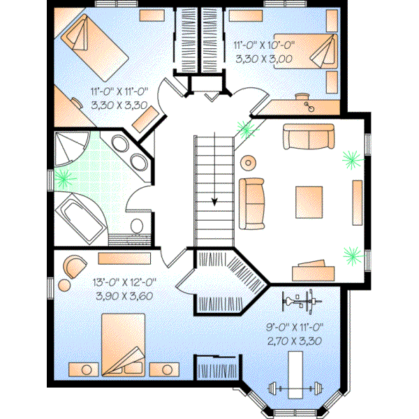 Upper/Second Floor Plan:5-440
