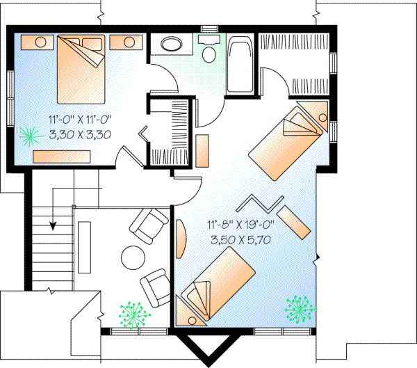 Upper/Second Floor Plan:5-463