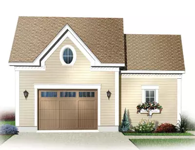 Country house plans 5-497 - front exterior, 662 sq ft, 0 bed, 0 bath house plans | Monster House Plans