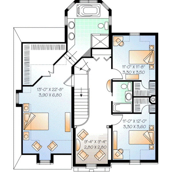 Upper/Second Floor Plan:5-634
