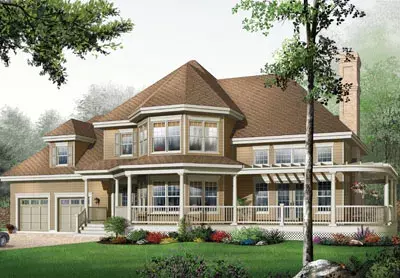 Country house plans 5-638 - front exterior, 2,659 sq ft, 3 bed, 2 bath house plans | Monster House Plans