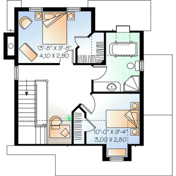 Upper/Second Floor Plan:5-664
