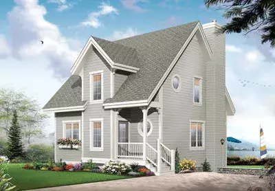 Country house plans 5-668 - front exterior, 1,531 sq ft, 3 bed, 1 bath house plans | Monster House Plans