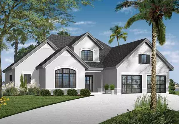 Traditional house plans 5-678 - front exterior, 2,849 sq ft, 3 bed, 2 bath house plans | Monster House Plans