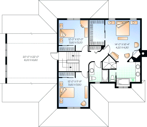 Upper/Second Floor Plan:5-700