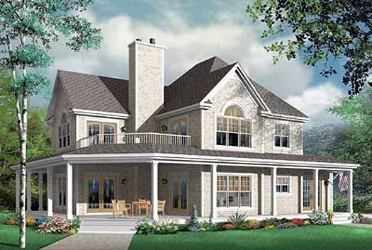 Country house plans 5-705 - front exterior, 2,992 sq ft, 4 bed, 3 bath house plans | Monster House Plans