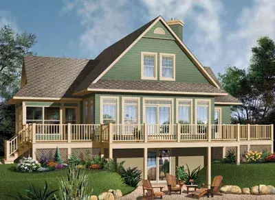 Traditional house plans 5-746 - front exterior, 1,832 sq ft, 3 bed, 2 bath house plans | Monster House Plans