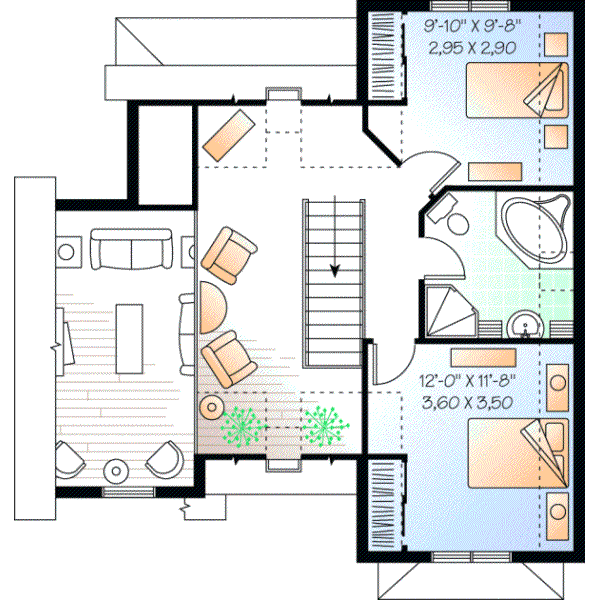 Upper/Second Floor Plan:5-750