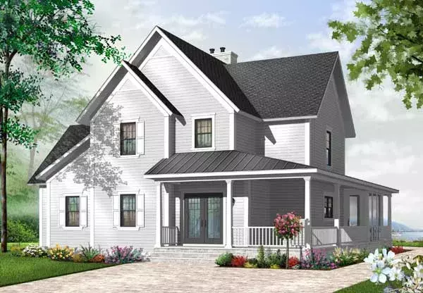 Country house plans 5-755 - front exterior, 2,841 sq ft, 4 bed, 3 bath house plans | Monster House Plans