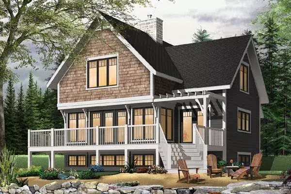 Traditional house plans 5-765 - front exterior, 1,792 sq ft, 3 bed, 2 bath house plans | Monster House Plans