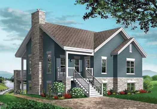 Traditional house plans 5-776 - front exterior, 2,145 sq ft, 4 bed, 2 bath house plans | Monster House Plans