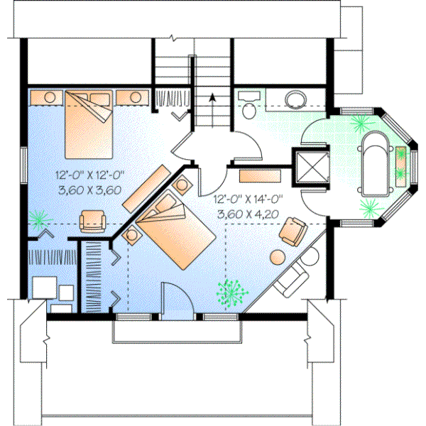 Cottage Style Floor Plans 5-843