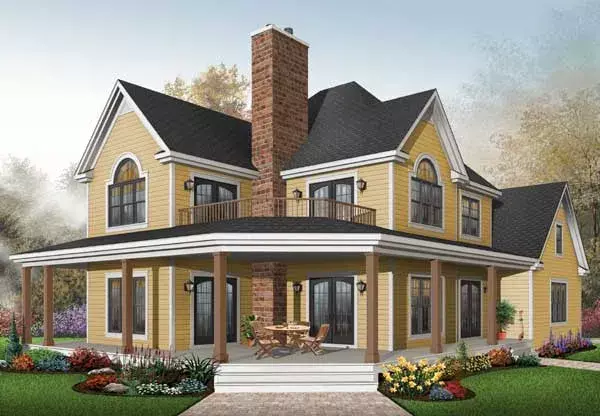 Country house plans 5-862 - front exterior, 2,687 sq ft, 3 bed, 2 bath house plans | Monster House Plans