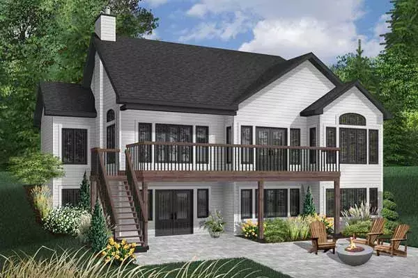 Traditional house plans 5-870 - front exterior, 2,812 sq ft, 4 bed, 3 bath house plans | Monster House Plans