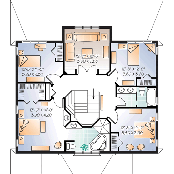 Upper/Second Floor Plan:5-899