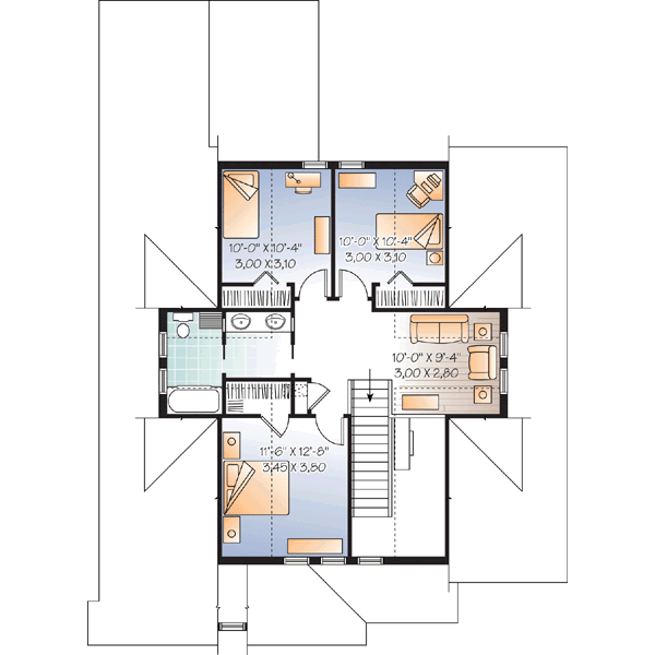 Upper/Second Floor Plan:5-964