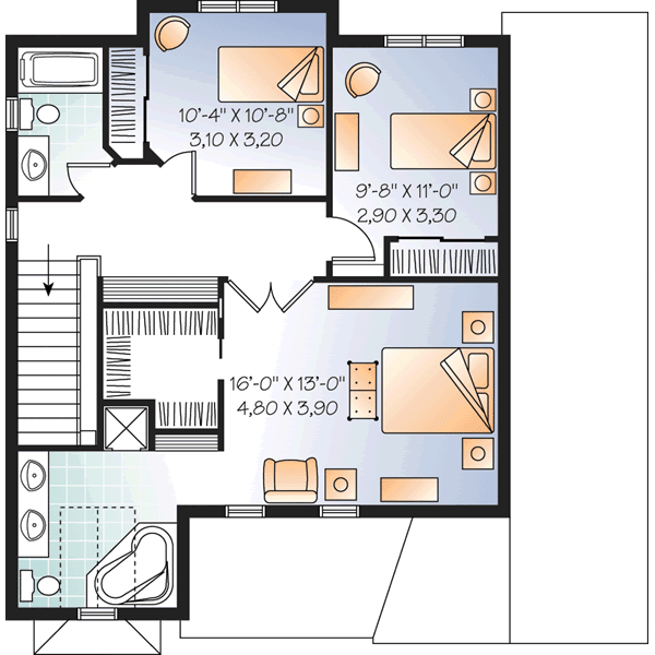 Upper/Second Floor Plan:5-979