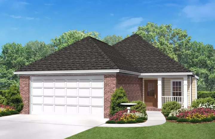 Traditional house plans 50-116 - front exterior, 1,500 sq ft, 3 bed, 2 bath house plans | Monster House Plans