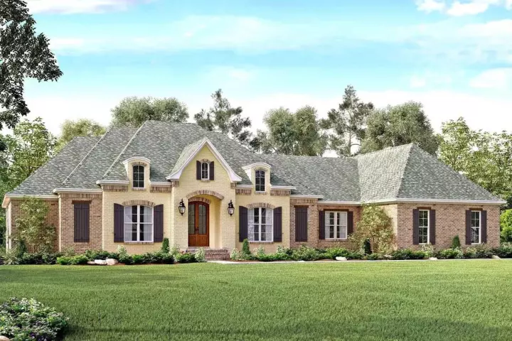 French Country house plans 50-146 - front exterior, 3,527 sq ft, 4 bed, 3 bath house plans | Monster House Plans