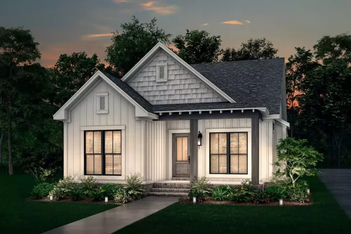 Traditional house plans 50-287 - front exterior, 1,300 sq ft, 3 bed, 2 bath house plans | Monster House Plans