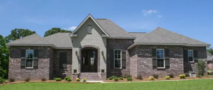 European house plans 50-304 - front exterior, 1,675 sq ft, 3 bed, 2 bath house plans | Monster House Plans
