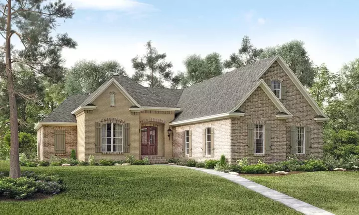 Southern house plans 50-328 - front exterior, 1,892 sq ft, 3 bed, 2 bath house plans | Monster House Plans