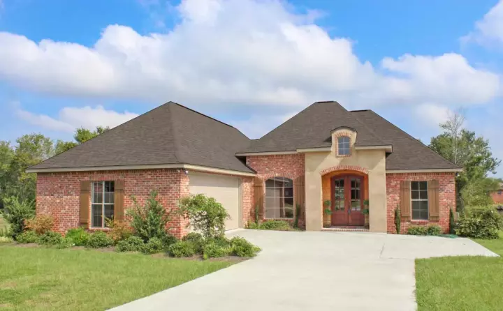 French Country house plans 50-334 - front exterior, 1,952 sq ft, 3 bed, 2 bath house plans | Monster House Plans