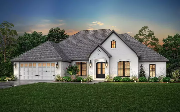 European house plans 50-357 - front exterior, 2,380 sq ft, 4 bed, 2 bath house plans | Monster House Plans