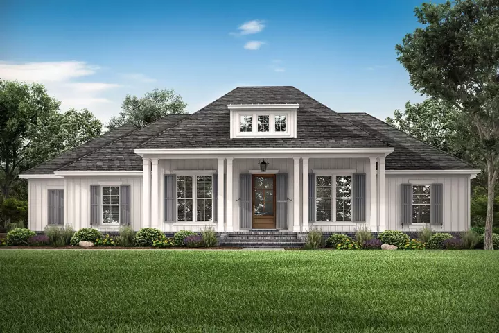 Modern Farmhouse house plans 50-406 - front exterior, 2,588 sq ft, 3 bed, 2 bath house plans | Monster House Plans