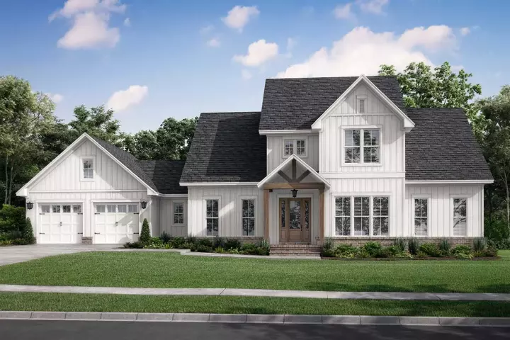 Modern Farmhouse house plans 50-432 - front exterior, 3,145 sq ft, 4 bed, 3 bath house plans | Monster House Plans
